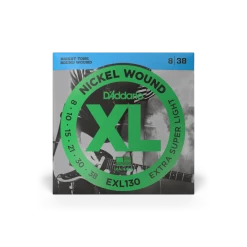 DAddario EX130 Nickel Wound, Extra Super Light, 8-38
