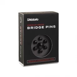 DAddario D'Addario Ebony Bridge Pins With End Pin Set, Ebony, PWPS1 Guitar Accessoires