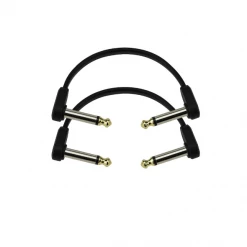 DAddario D'Addario Flat Patch Cable, 6in Offset Right Angle, Twin PK Adapters & Cables