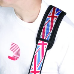 DAddario Straps D'Addario Woven Guitar Strap, Union Jack W/ Pad 50MM, 50A11-PD