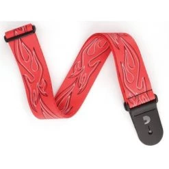 DAddario D'Addario Planet Waves 2-Inch Woven Guitar Strap, Flames Pinstripe, P20W1402 Straps
