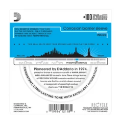 DAddario EJ38 Phosphor Bronze 12-String Acoustic Guitar Strings, Light, 10-47