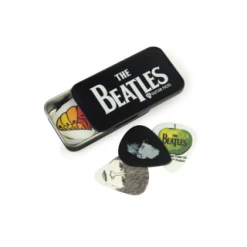 DAddario Capos & Picks & Tuners Planet Waves Beatles Signature Guitar Pick Tins, Logo, Medium 1CAB4-15BT1