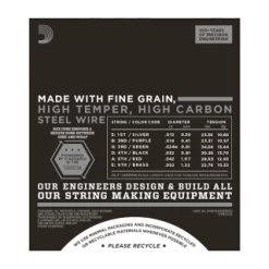 DAddario D'Addario ECG25 Chromes Flat Wound Electric Guitar Strings, Light, 12-52