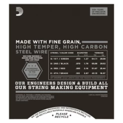 DAddario D'Addario ECB82 Chromes Bass Guitar Strings, Medium, 50-105, Long Scale