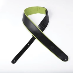 DAddario D'Addario Deluxe Leather Guitar Strap, Color Padded, Green 25PLC02-DX