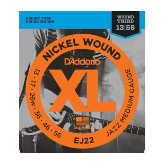 DAddario D'Addario EJ22 Nickel Wound Electric Guitar Strings, Jazz Medium, 13-56 3 DAddario D'Addario EJ22 Nickel Wound Electric Guitar Strings, Jazz Medium, 13-56