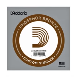 DAddario D'Addario PB024 Phosphor Bronze Wound Acoustic Guitar Single String, .024 Single Strings