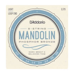 DAddario D'Addario EJ73 Mandolin Strings, Phosphor Bronze, Light, 10-38 EJ73