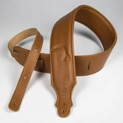 Franklin Strap Franklin 2.5" Padded Glove Leather Guitar Strap, 10B-CA-N, Caramel