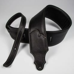 Franklin Strap Franklin 3" Padded Glove Leather Guitar Strap, 10C-BK-N, Black