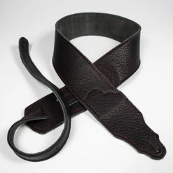 Franklin Strap Franklin Original Glove Leather Strap 2.5″ Black Leather With Red Stitching - FS-BK-R - MADE IN USA Straps