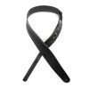 DAddario Straps D'Addario L25W1403 2.5" Leather Guitar Strap, Embossed Flowers - Black