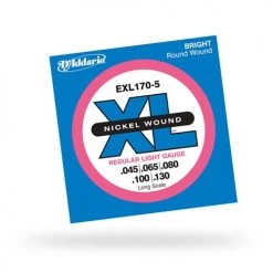 DAddario EXL170-5 Nickel Wound 5-String Bass, Light, 45-130, Long Scale