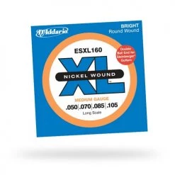 Strings DAddario ESXL160 Nickel Wound Bass, Medium, 50-105, Double Ball End, Long Scale30.0